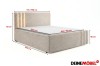 Modern upholstered headboard with integrated vertical LED lights