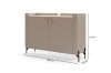 Abmessungen des SOVI Sideboards: 130 cm Breite, 95 cm Höhe und 42 cm Tiefe.