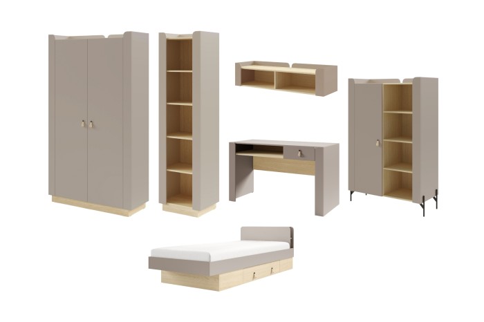 Auswahl an SOVI Möbeln für das Kinder- oder Jugendzimmer in zeitlosem Design und neutralen Farben.