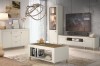 Modernes Wohnzimmer-Set in Beige mit Sideboard, TV-Board und Couchtisch der Moni Kollektion.
