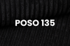 Nahaufnahme des schwarzen Cord-Stoffes Poso 135 für hochwertige Polstermöbel.