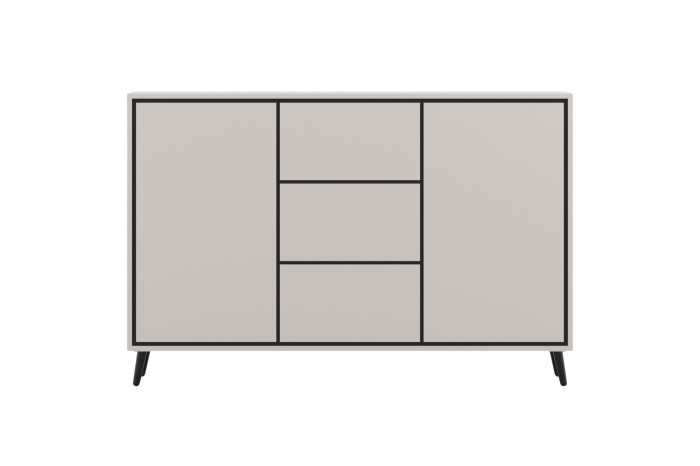 chest of drawers 3 drawers 2 doors