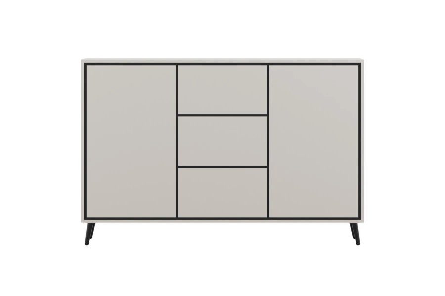chest of drawers 3 drawers 2 doors