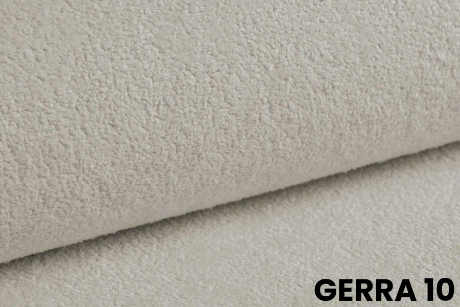 Nahaufnahme Gerra 10 Bouclé-Stoff in Beige für Polstermöbel