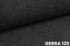 Detailansicht von dunkelgrauem Strukturstoff Gerra 120 für Polstermöbel.