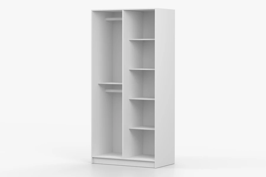 Cashmere coloured bedroom wardrobe and sideboard