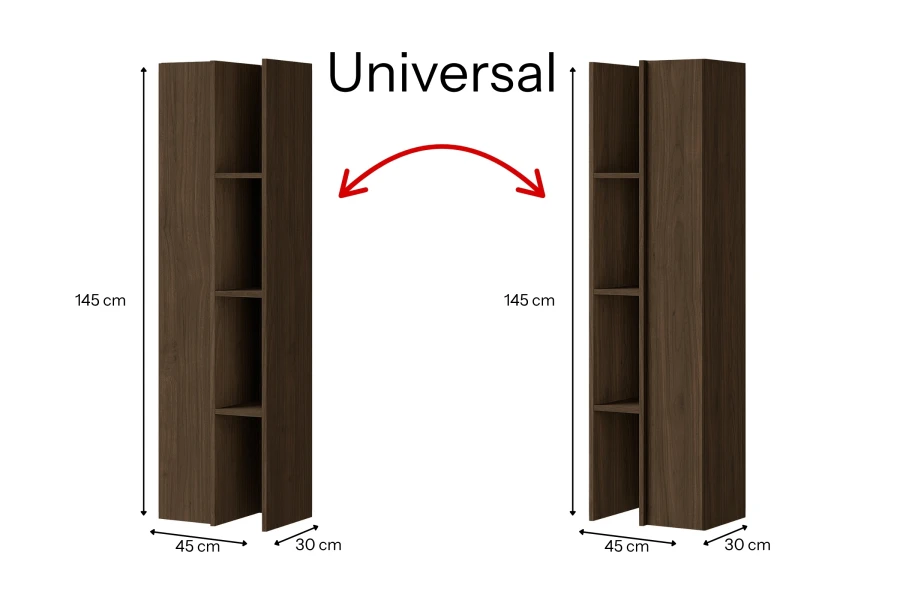 tall unit walnut