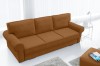 Elegantes 3-Sitzer Sofa in Terracotta Braun für ein modernes Wohnzimmer.