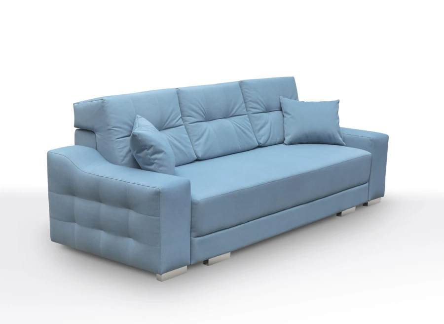 Hellblaues Polstersofa 3-Sitzer für ein modernes Wohnzimmer