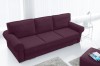Violettes 3-Sitzer Sofa in einem eleganten, lichtdurchfluteten Wohnzimmer.
