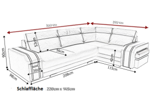 ANDREAS Ecksofa mit Schlaffunktion Deine Möbel