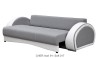 Grau-weißes Designer Sofa CHER Inari mit geschwungenen Armlehnen.