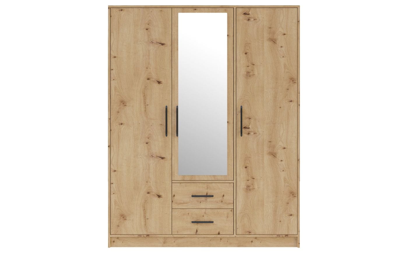 SAM SR2 Kleiderschrank 3-türig Garderobe Garderobensystem mit Spiegel Artisan Deine Möbel
