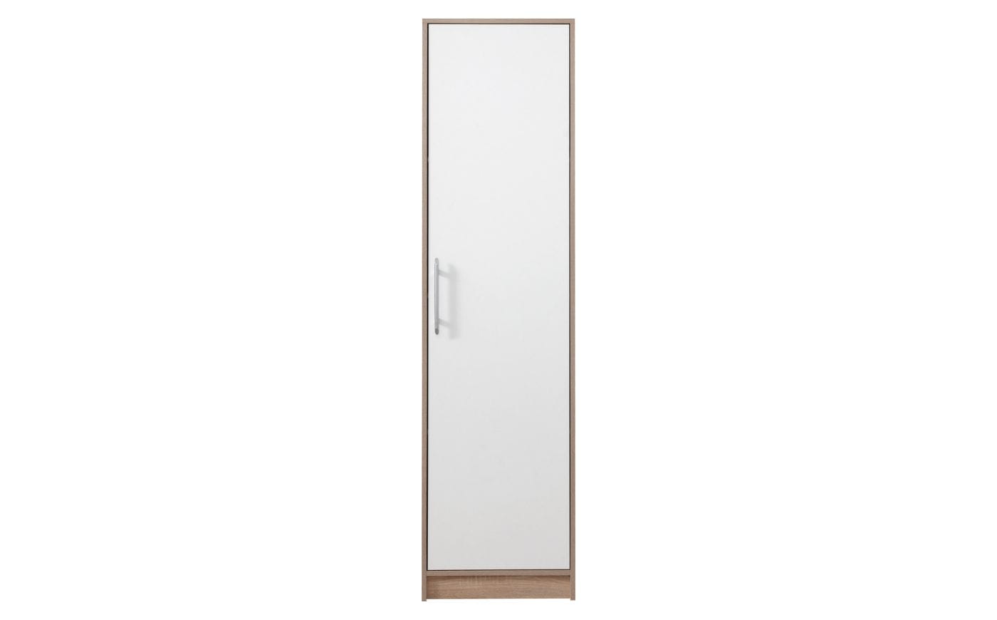 SAM SR5 Kleiderschrank Wäscheschrank 1-türig Garderobe Garderobensystem Weiß Lux/Eiche Sonoma Deine Möbel