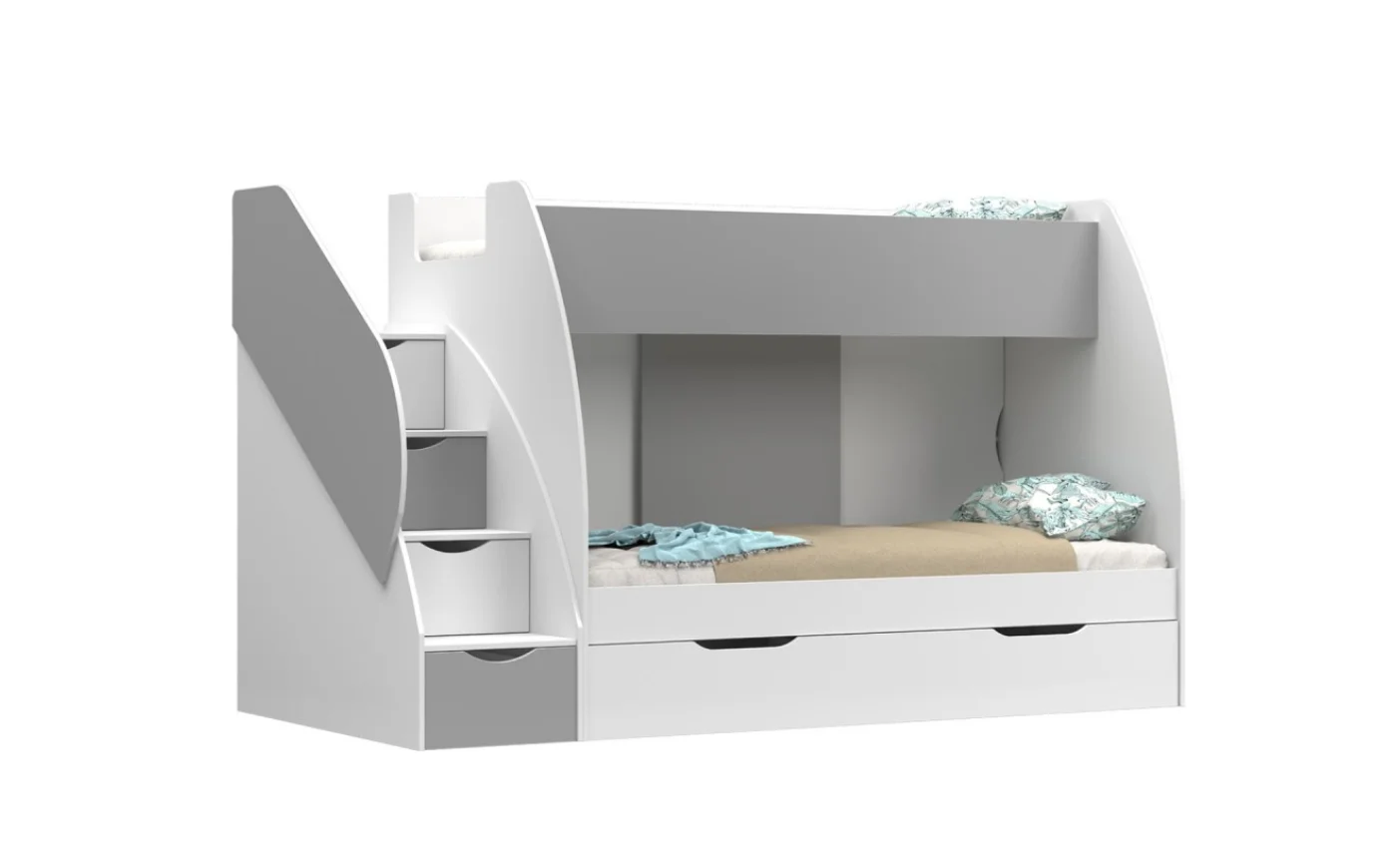 MARGO Etagenbett Funktionsbett für 2 Kinder mit Treppe Deine Möbel