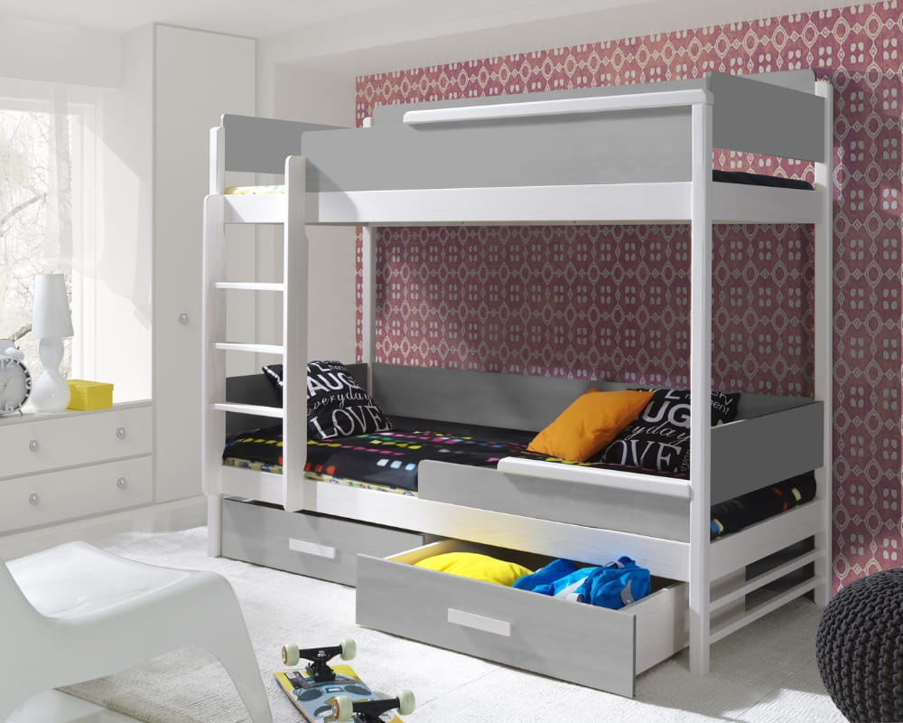 TAMARA Etagenbett für 2 Kinder mit Schubladen Deine Möbel