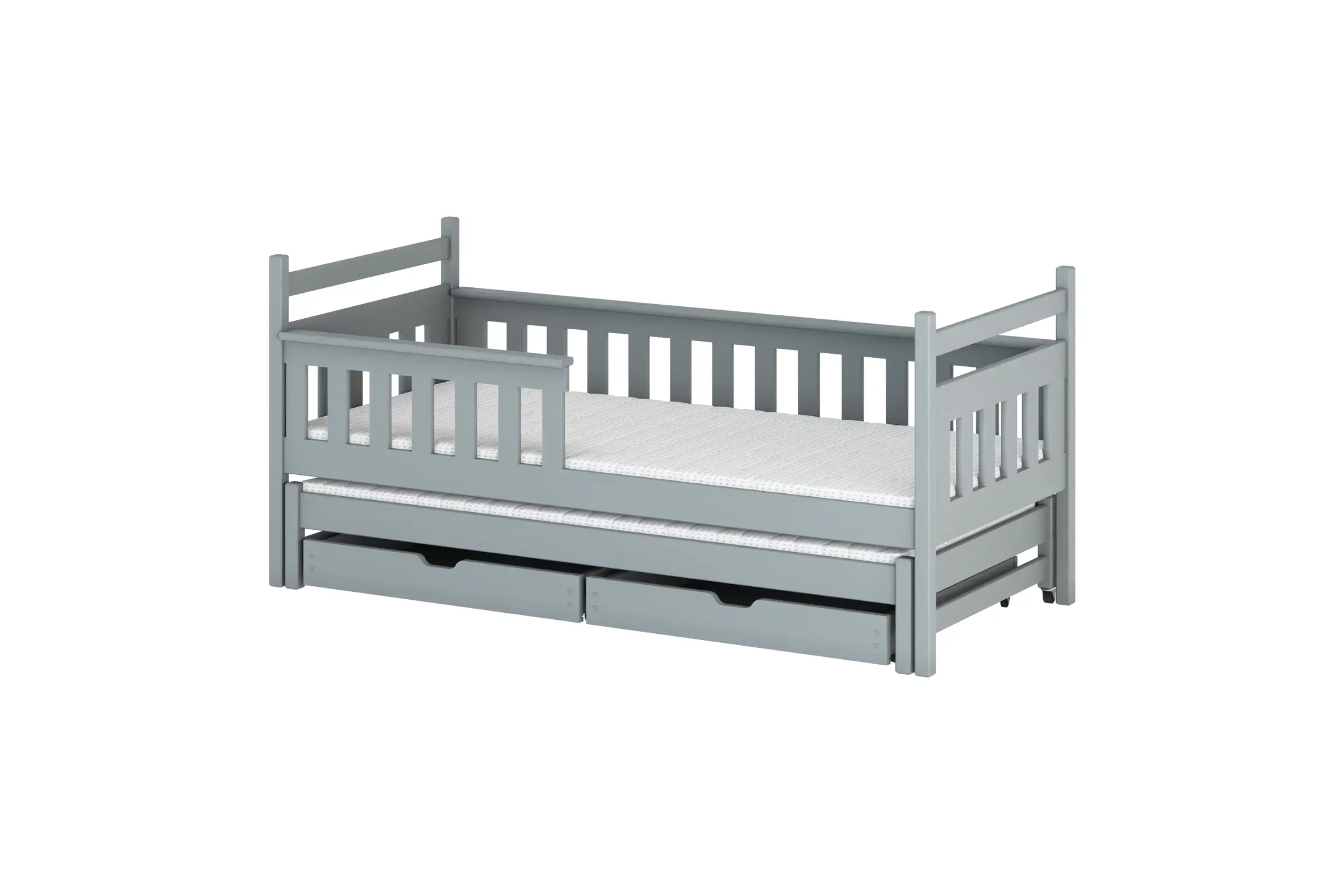 DENIS 90x200 Aschgrau Ausziehbett Kinderbett Deine Möbel