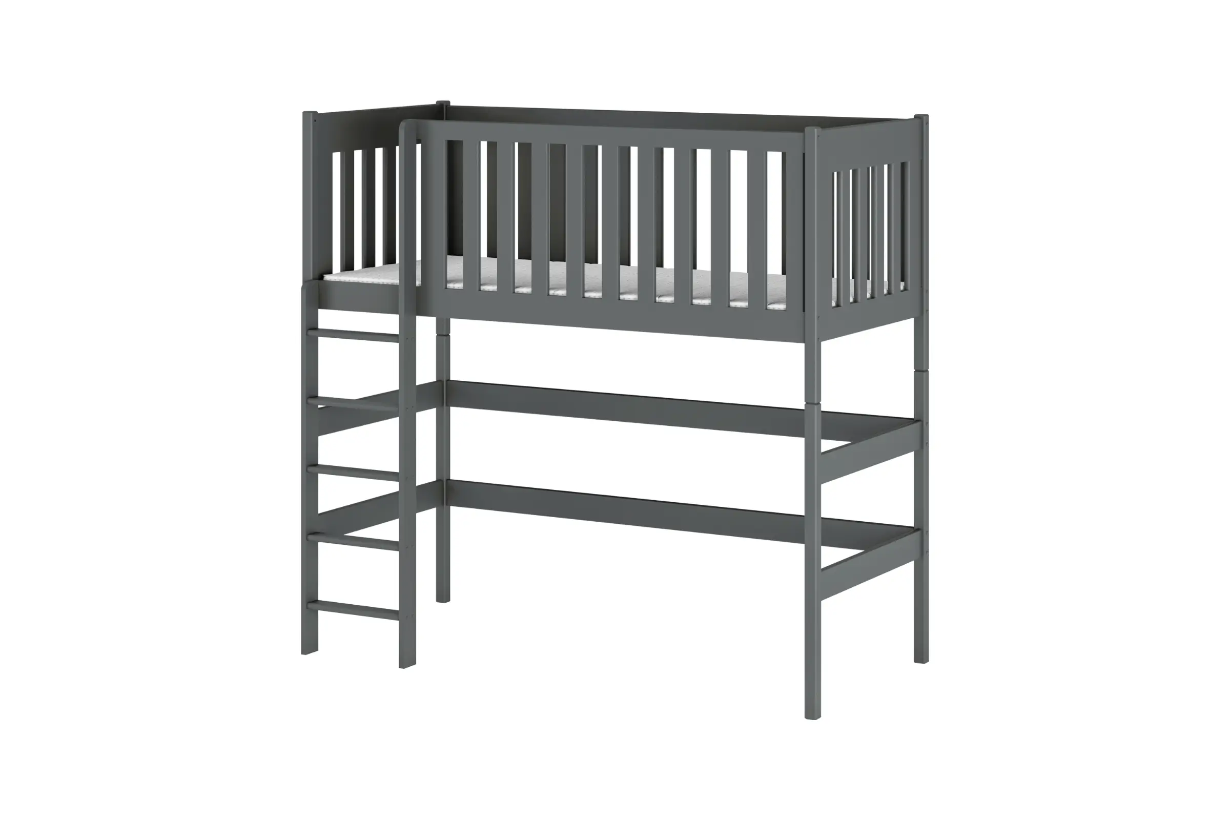 LAURA 90x200 Graphit Hochbett Deine Möbel