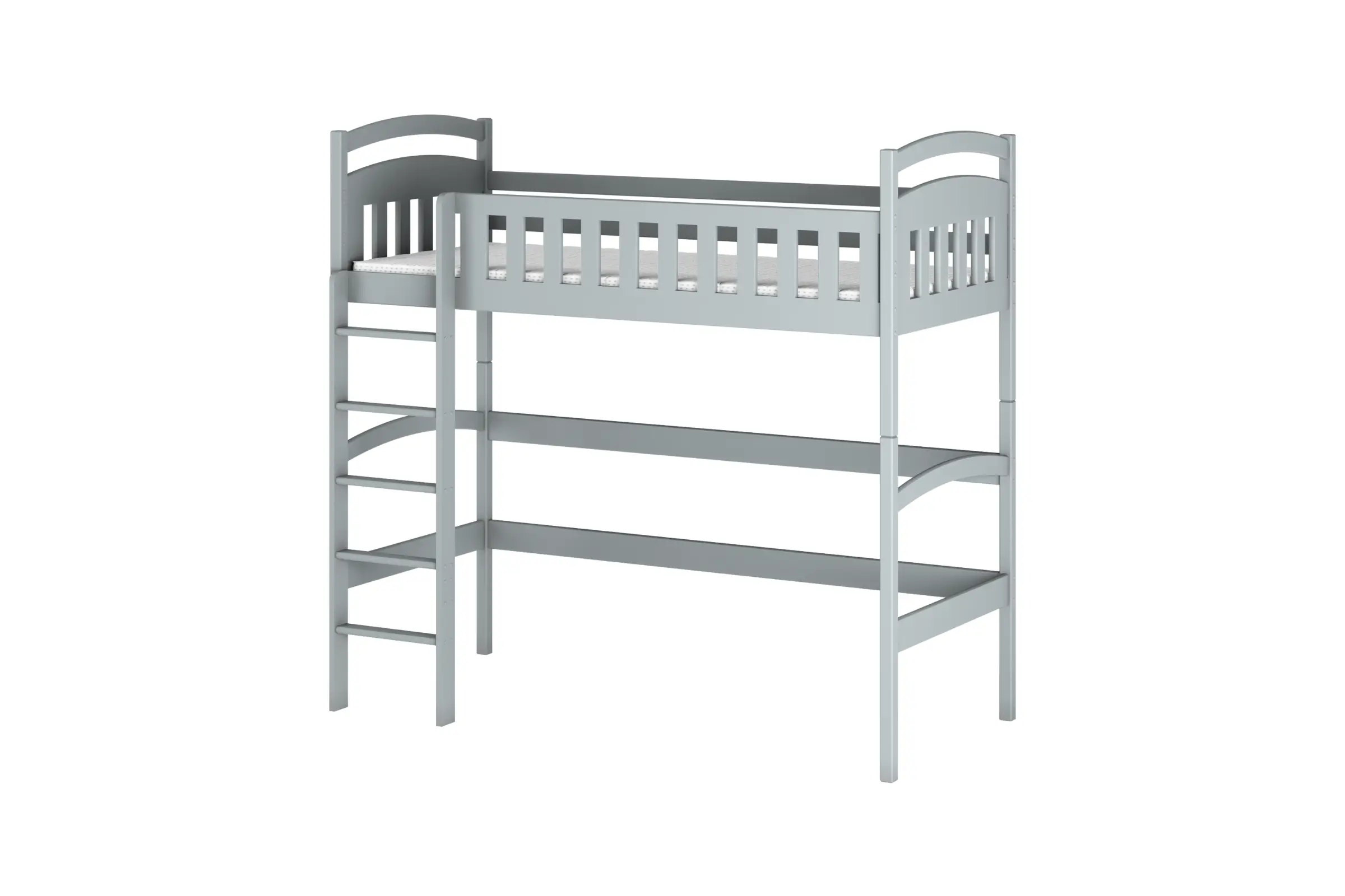 MALI 90x200 Aschgrau Hochbett Deine Möbel