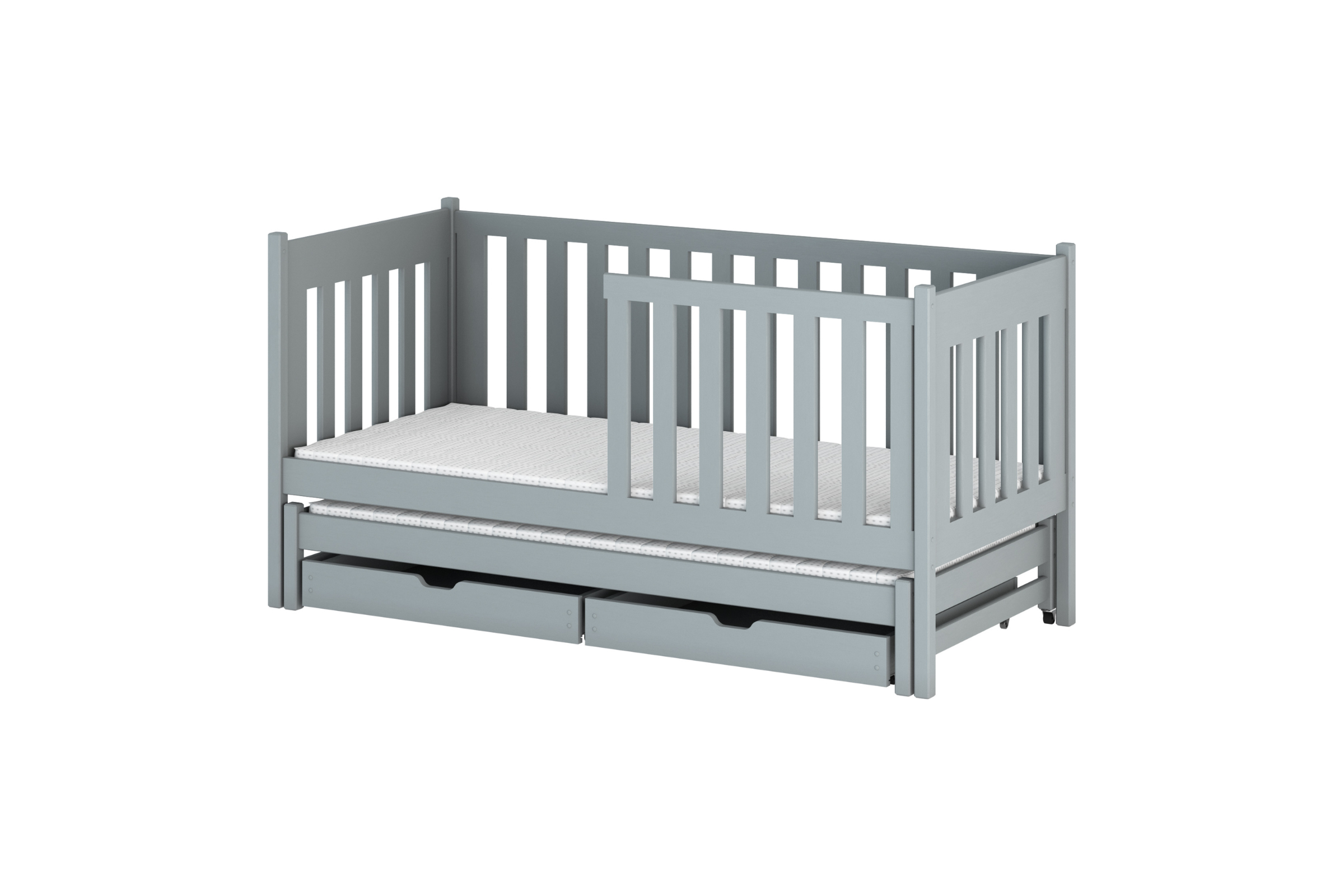 KARIN 90x200 Aschgrau Ausziehbett Kinderbett Deine Möbel