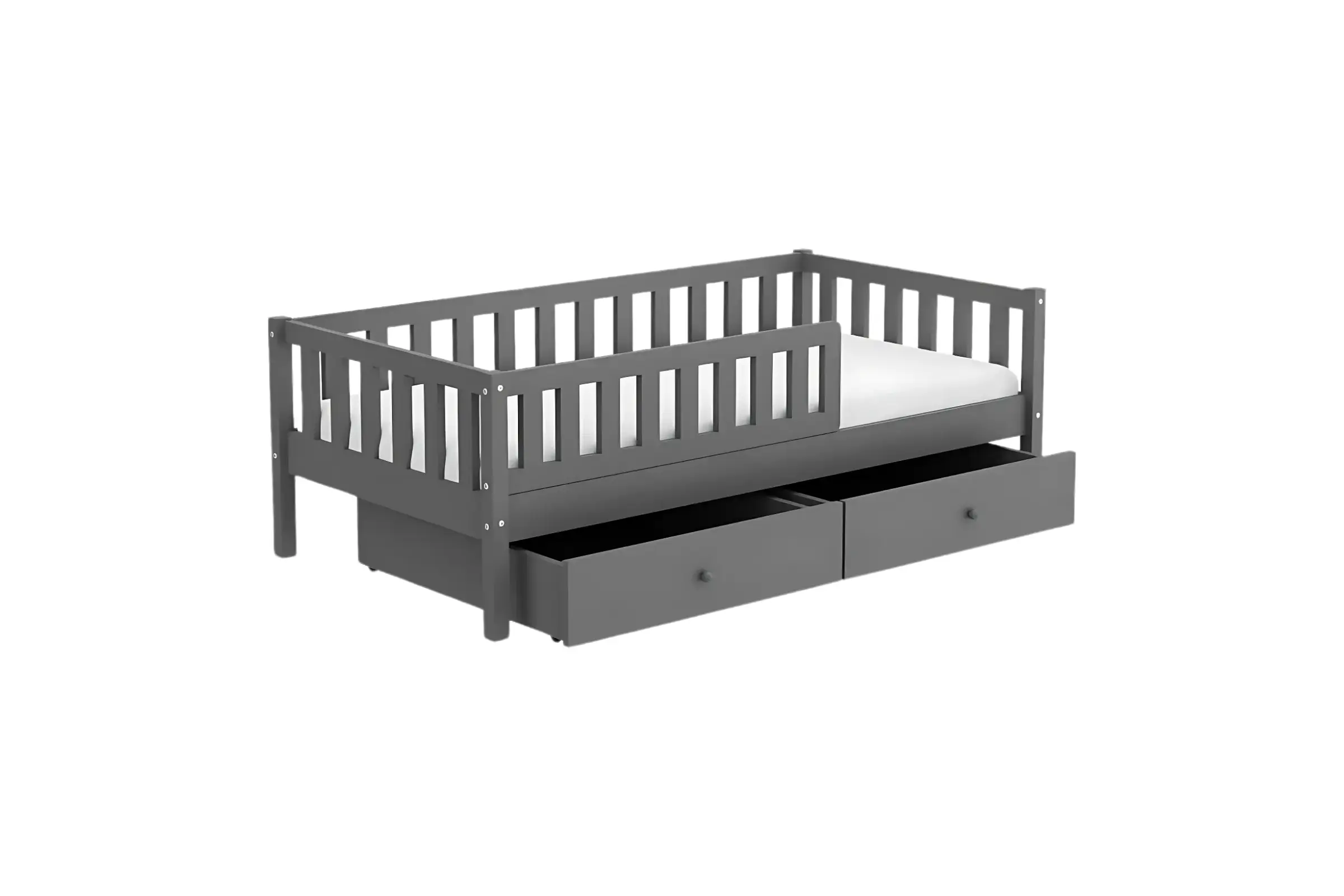 SOPHIA 120x200 Grau Kinderbett mit zwei Schubladen Deine Möbel