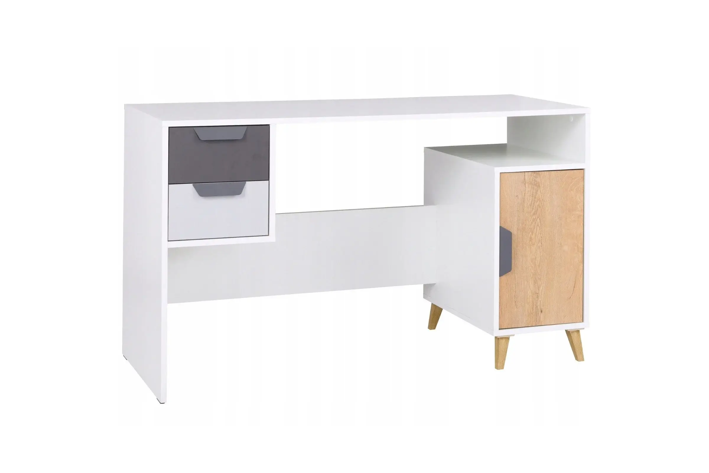 JUSTIN 13 Kinderschreibtisch Schreibtisch 130 cm breit Kinderzimmer Jugendzimmer Scandi Still Deine Möbel