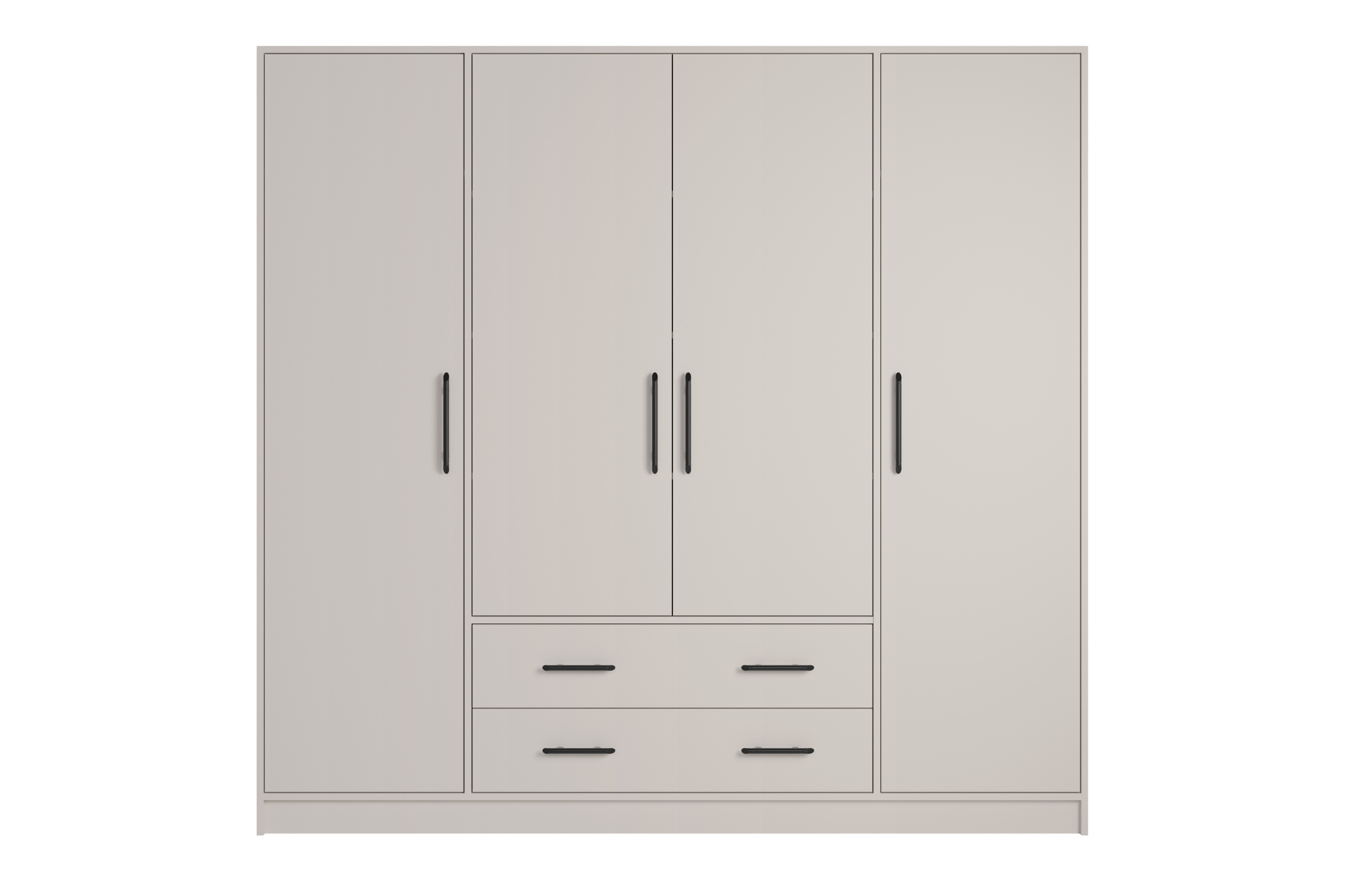 Kleiderschrank SAM SR1 200cm breit in Cashmere 4-türig