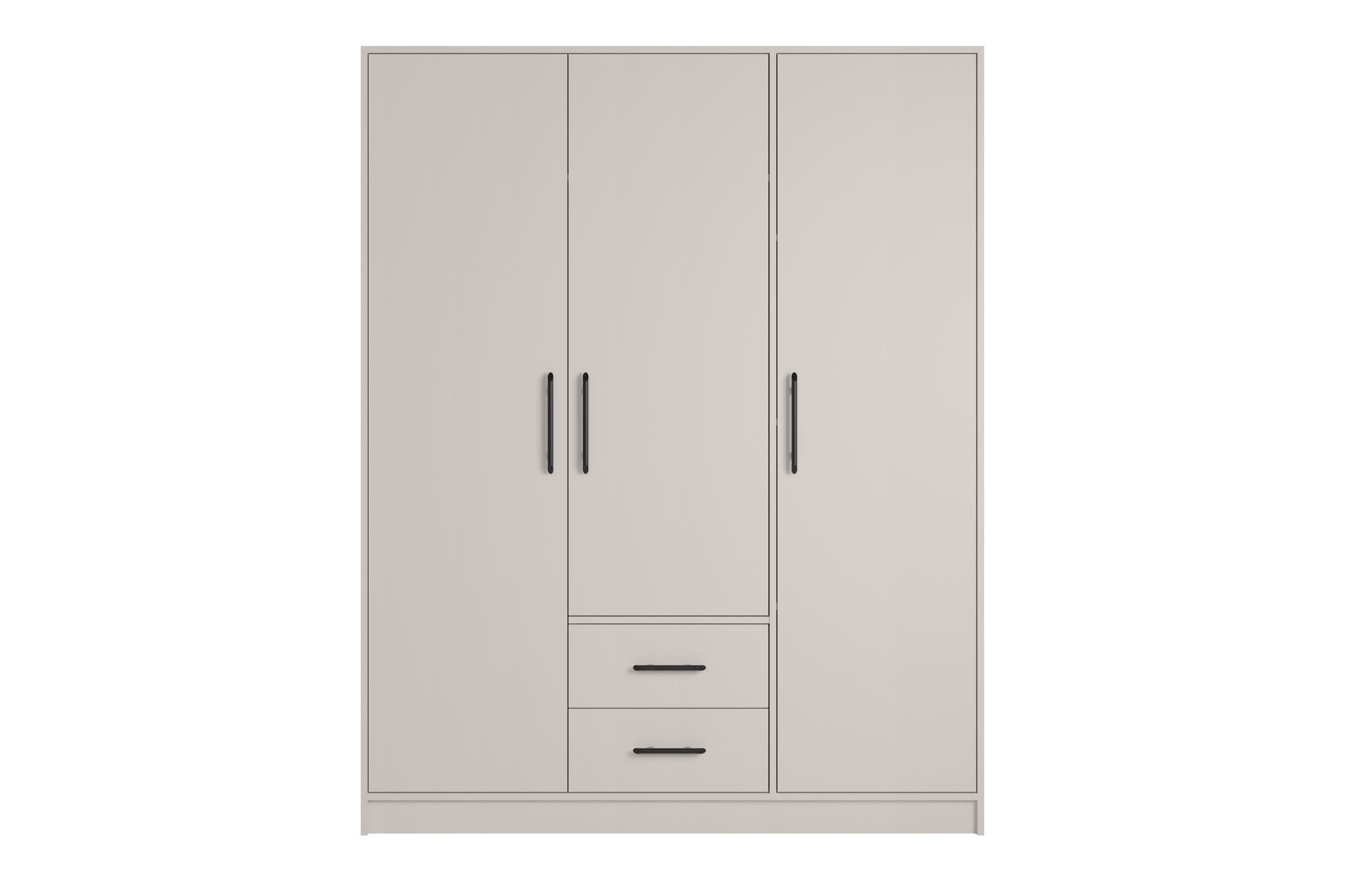 Kleiderschrank SAM SR2 150 cm breit in Cashmere 3-türig