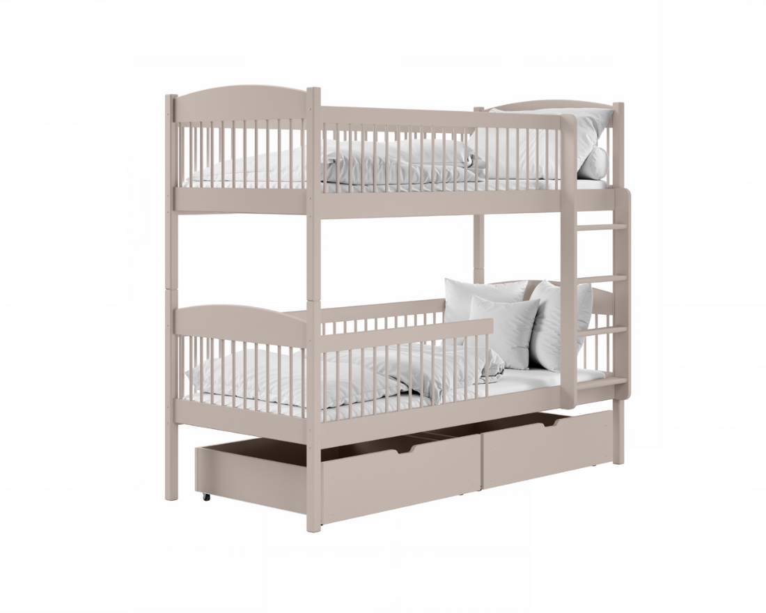 LUNEA 90x200 Cashmere Etagenbett inkl. Lattenrost und Schubladen Deine Möbel