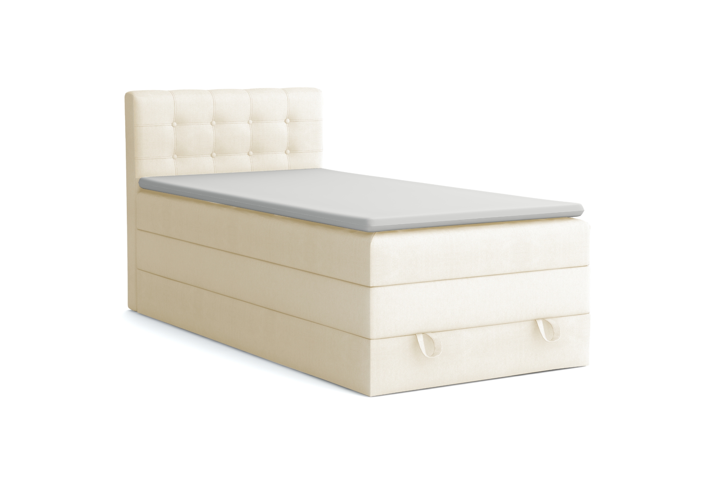 JUNG 1 90x200 Kronos 38 Creme Boxspringbett Polsterbett Komplettbett Deine Möbel