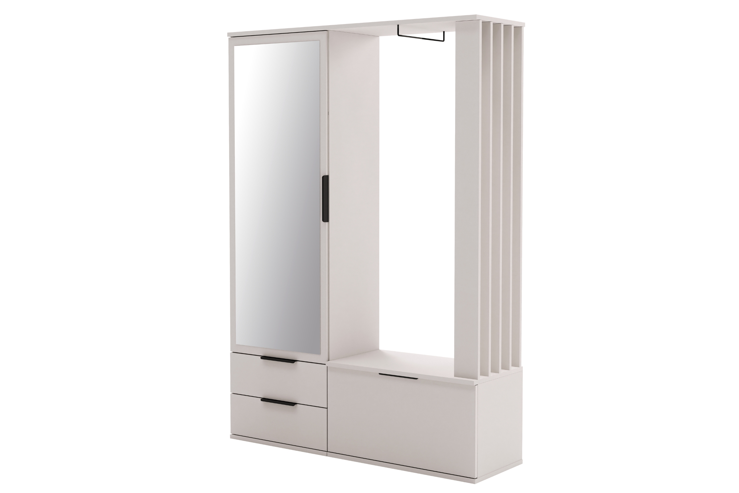FAMO Flurgarderobe Garderobe Garderoben-Set Spiegel und Schubladen