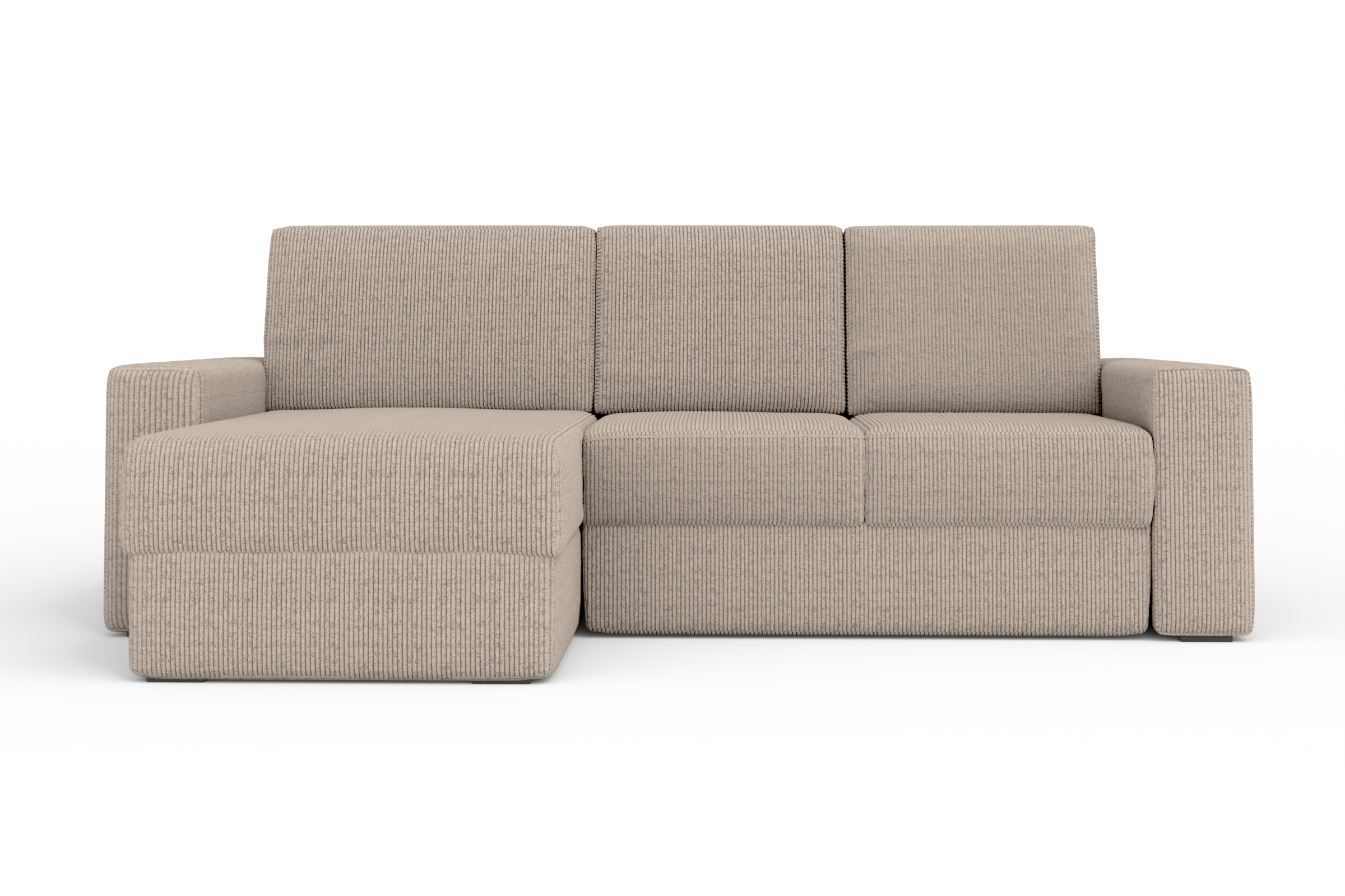 TOCO Sofa mit Schlaffunktion Bettkasten, Schlafsofa in Cord Boucle Velours Deine Möbel