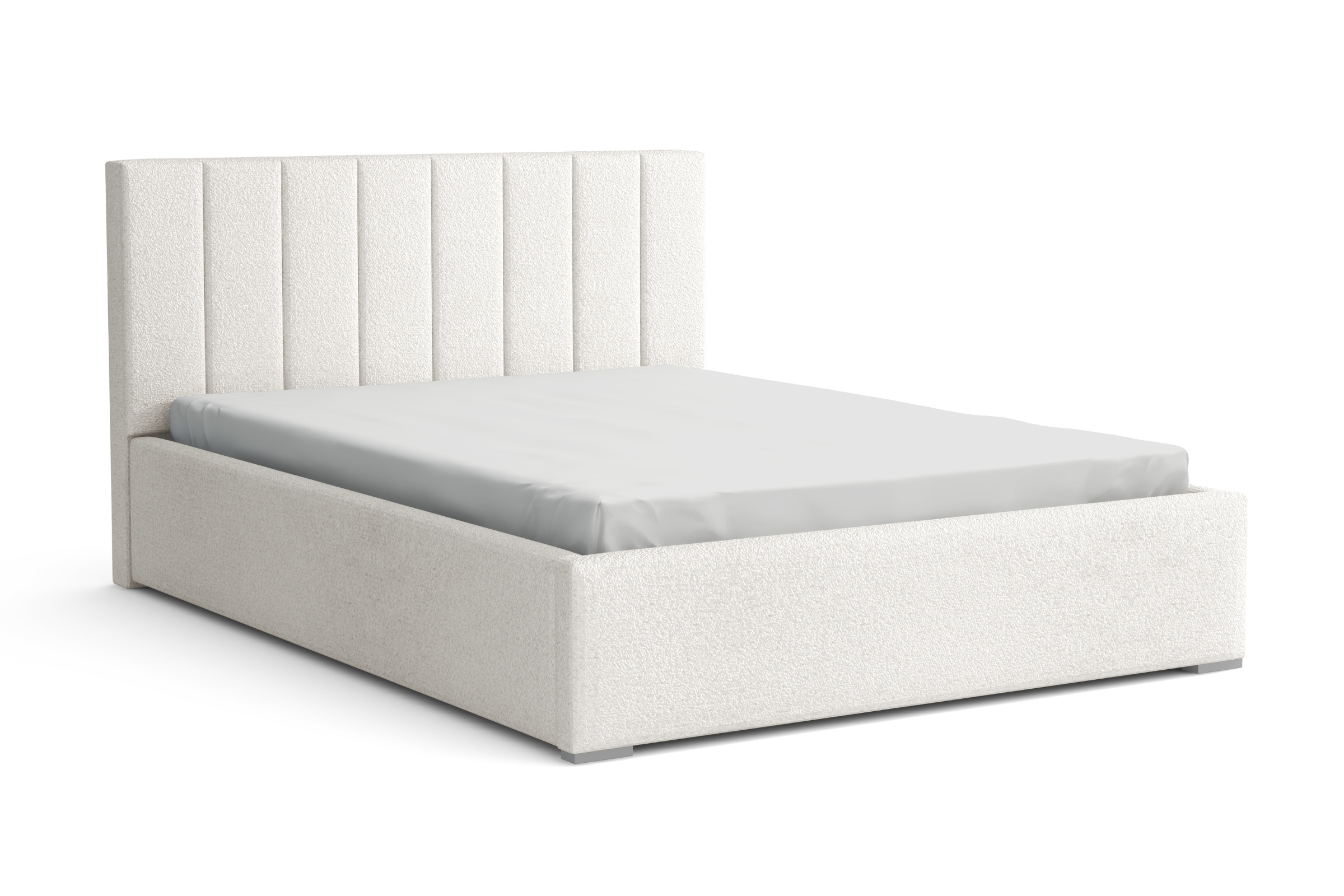VENICE Polsterbett mit Bettkasten und Lattenrost Bouclé Deine Möbel