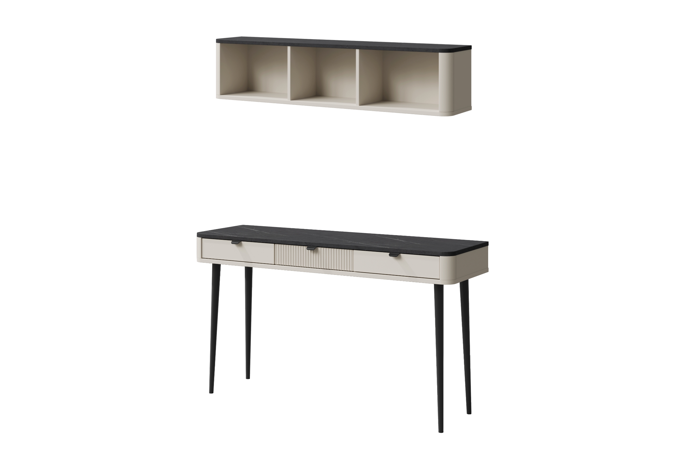 Wohnzimmer-Set MILY C mit Schminktisch und Wandregal