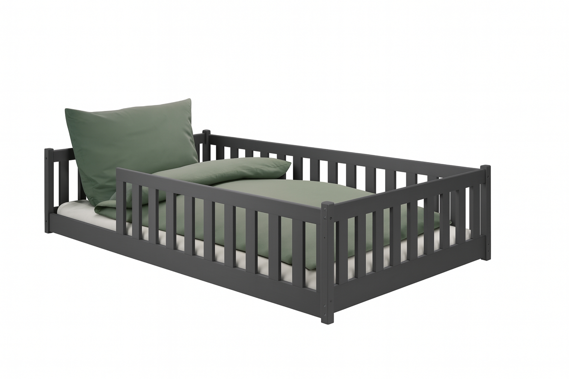 BELMO 120x200 Graphit Kinderbett Laufstall Deine Möbel