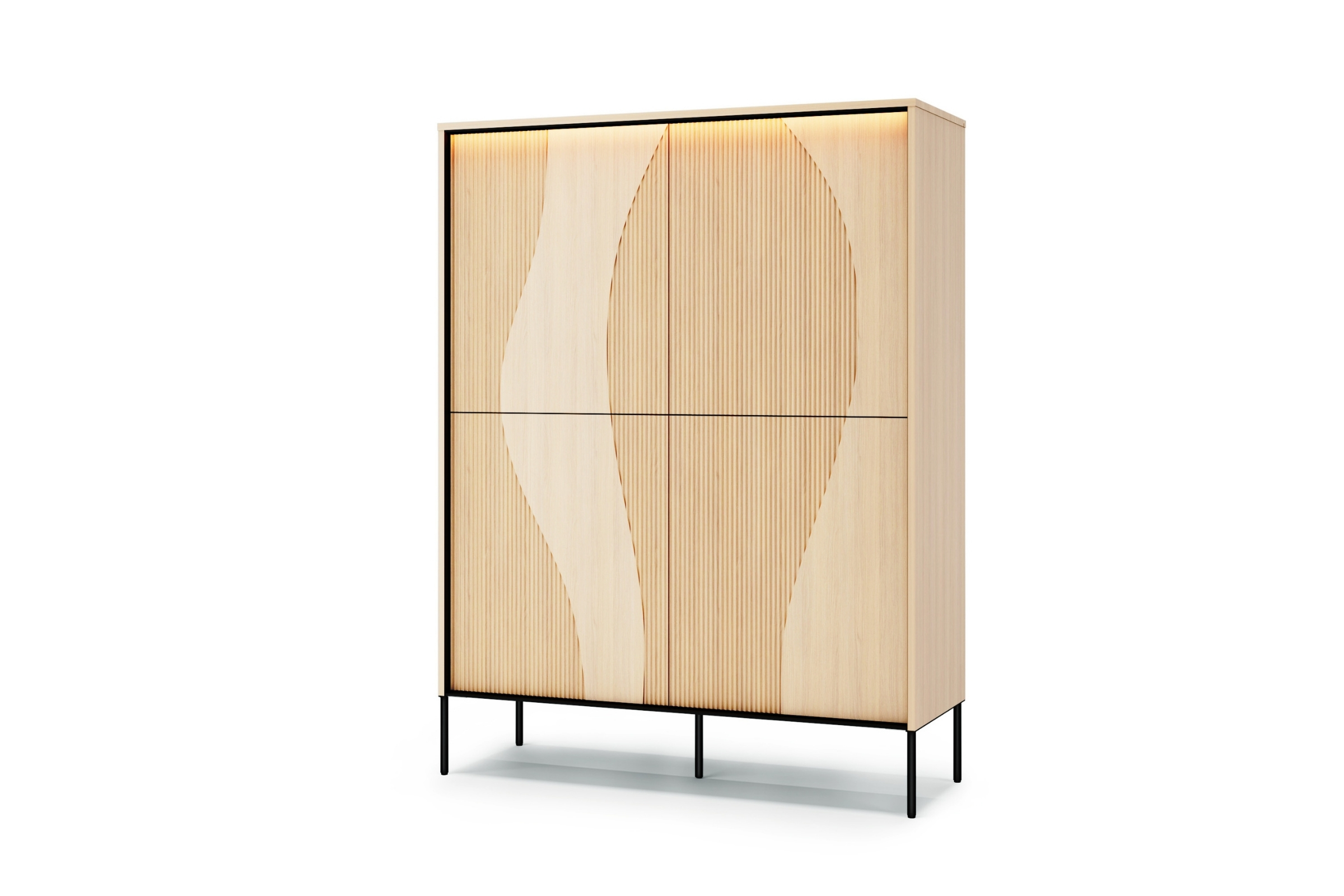 FAVOS 02 Hochkommode Kommode mit LED-Beleuchtung Deine Möbel