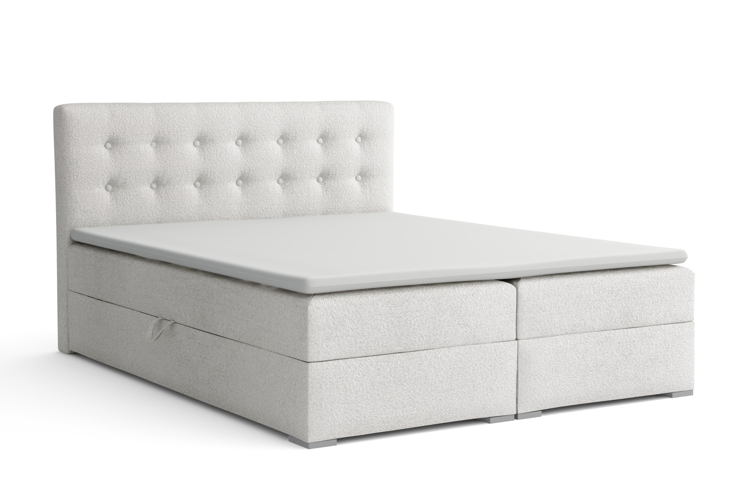 LINA Boxspringbett mit Bettkasten Boxbett in Boucle Deine Möbel