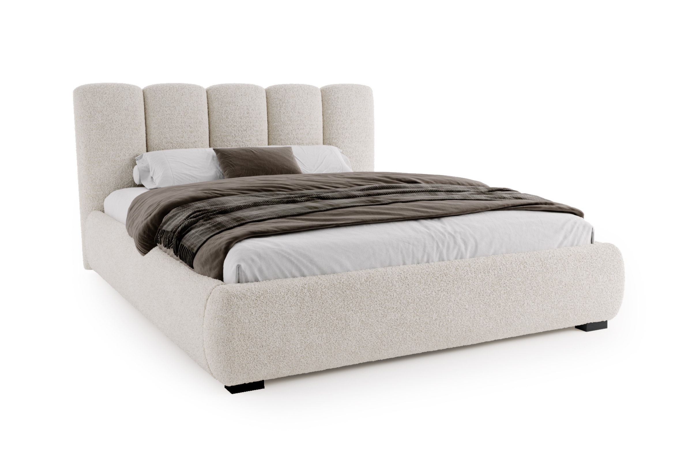 VALERIE Polsterbett mit Bettkasten und Lattenrost Bouclé Deine Möbel