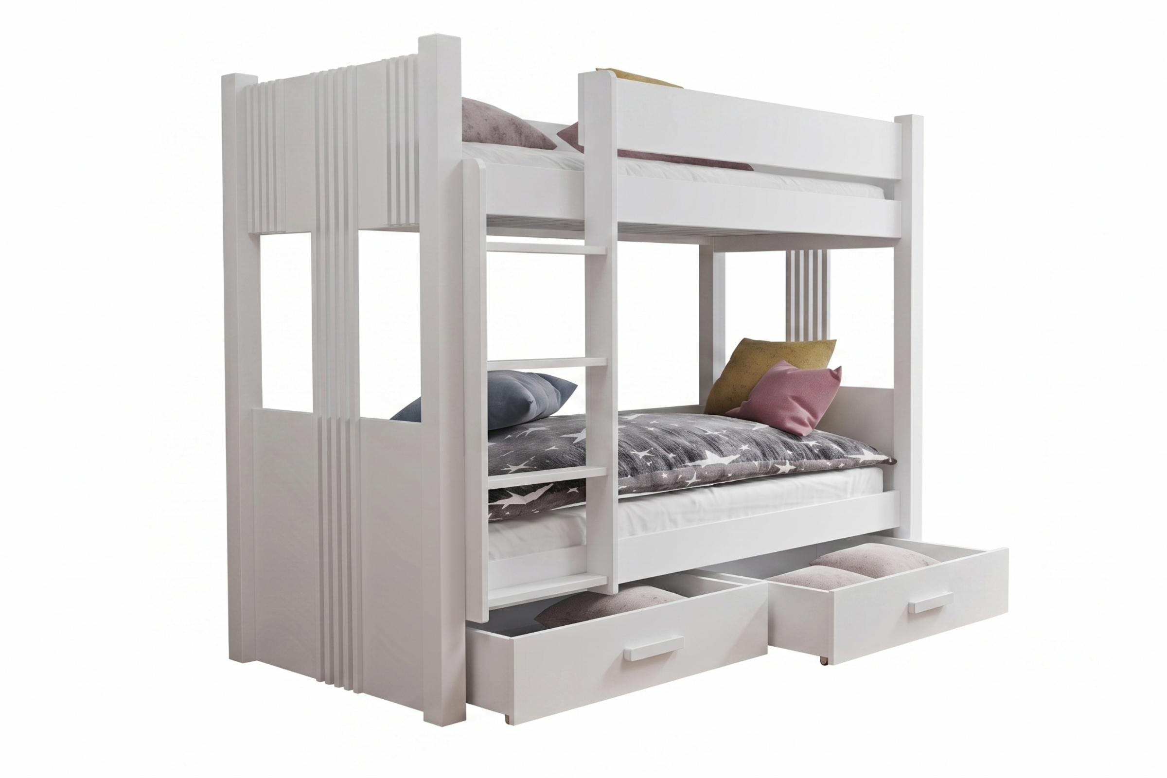 ALEXANDRA II 90x200 Weiß Etagenbett mit Schubladen Deine Möbel 